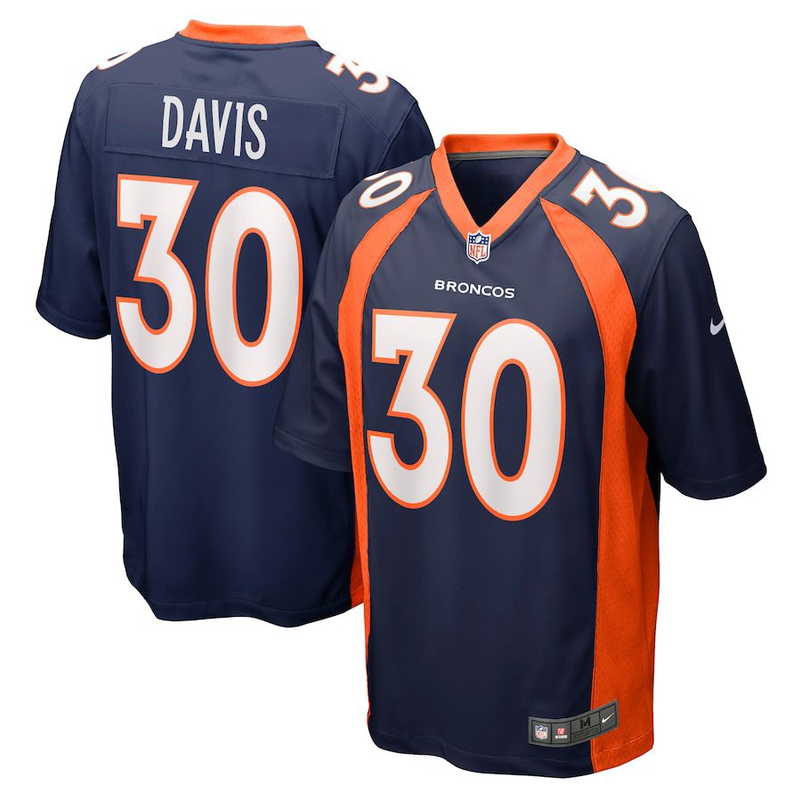 Men Denver Broncos 30 Terrell Davis Nike Navy Retired Player NFL Jersey